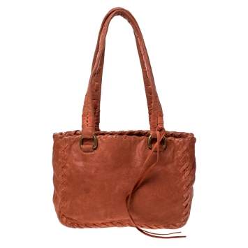 Pre Owned Miu Miu Orange Leather Small Shoulder Bag 