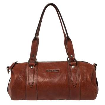 Pre Owned Miu Miu Copper Leather Boston Bag
