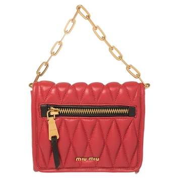 Pre Owned Miu Miu Multicolor Diamond Quilted Leather Flap Crossbody Bag