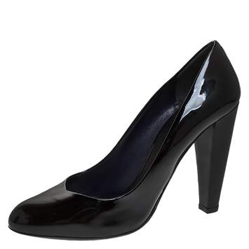 Pre Owned Miu Miu Black Patent Leather Pumps Size 38.5