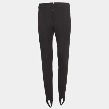 Pre Owned Moncler Grenoble Black Technical Jersey Stirrup Ski Pants M
