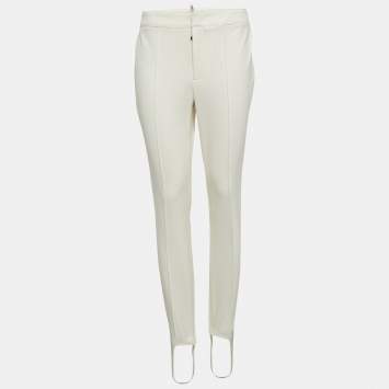 Pre Owned Moncler Grenoble White Technical Jersey Stirrup Ski Pants M