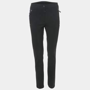 Pre Owned Moncler Grenoble Black Gabardine Trousers M