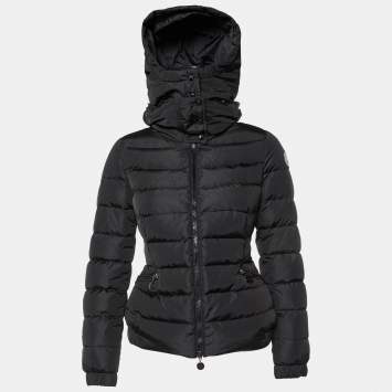 Pre Owned Moncler Black Nylon Detachable Hood Sanglier Giubbotto Down Jacket XS
