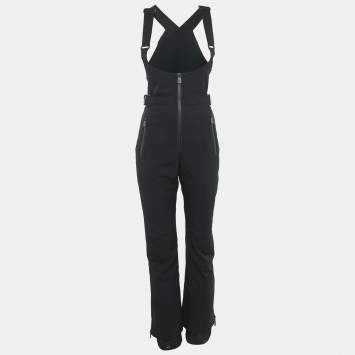 Pre Owned Moncler Grenoble Black Nylon Ski Jumpsuit XS
