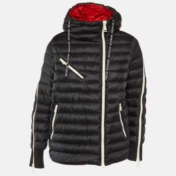 Moncler Black Nylon Stockholm Quilted Down Jacket S