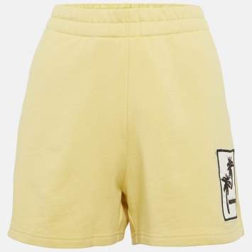 Pre Owned قميص مونكليير قطن أصفر بكف مقياس - ميديم