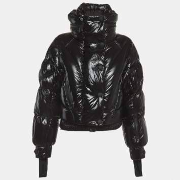 مملوكة مسبقًا جاكيت مونكلر جرينوبل من النايلون الأصفر الدافئ للتزلج مقاس متوسط 