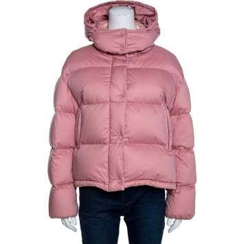 Pre Owned  Moncler Pink Cotton Goose Down Paeonia Puffer Jacket M