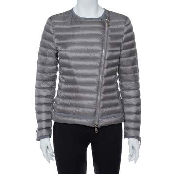 Pre Owned Moncler Grey Down Quilted Amey Jacket M
