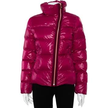 Pre Owned Moncler Purple Synthetic Puffer Down Ilay Jacket S
