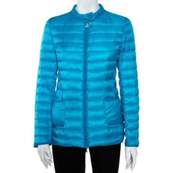 Pre Owned Moncler Blue Synthetic Dali Puffer Jacket S