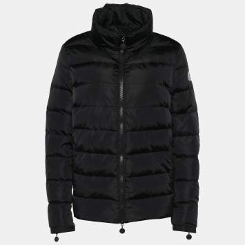 Pre Owned Moncler Black Ruffled Sleeve Puffer Down Jacket M/L