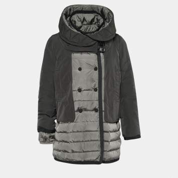Pre Owned Moncler Olive Green Quilted Down Jacket M
