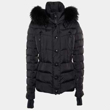 Pre Owned Moncler Grenoble Black Nylon Ski Jacket L