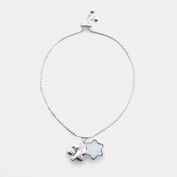 Pre Owned Montblanc Snow Cap Mother of Pearl Sterling Silver Bracelet