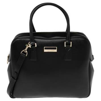 Pre Owned Montblanc Black Leather Laptop Briefcase
