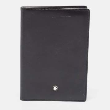 Pre Owned Montblanc Black Leather Meisterstuck Passport Holder