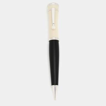 Pre Owned Montblanc Greta Galvo Muses Collection Resin Faux Pearl Silver Tone Ballpoint Pen
