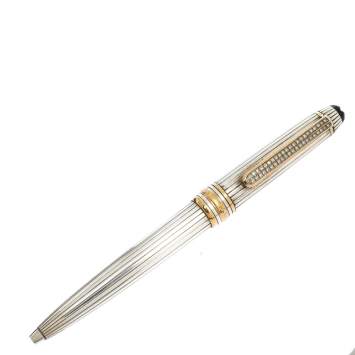 Pre Owned Montblanc Meisterstuck Solitaire Hommage Wolfgang Amadeus Mozart Two-Tone Sterling Silver Diamond Ballpoint Pen