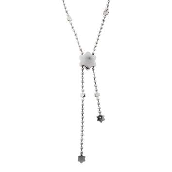 Pre Owned Montblanc Star Sparks Silver Lariat Necklace