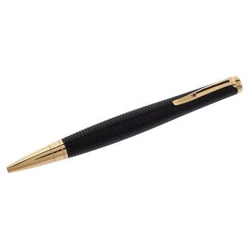 Pre Owned Montblanc Black Guilloché Resin Limited Edition Virginia Woolf Ballpoint Pen