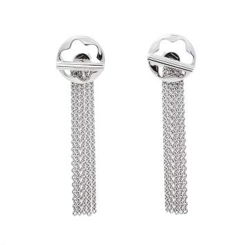 Pre Owned Montblanc Caress of a Star Silver Tassel Earrings