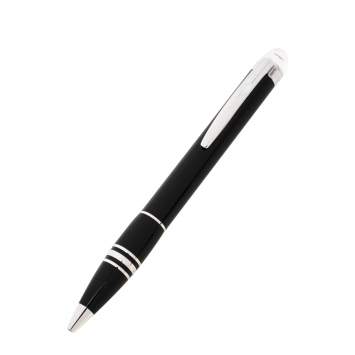 Pre Owned Montblanc StarWalker Black Resin Platinum Coated Ballpoint Pen