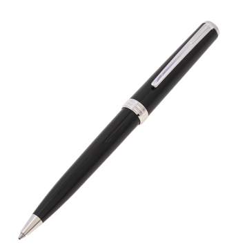 Pre Owned Montblanc Pix Black Resin Platinum Coated Detail Ballpoint Pen