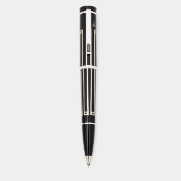 Pre Owned Montblanc Writers Edition Thomas Mann Black Resin Silver Tone Ballpoint Pen
