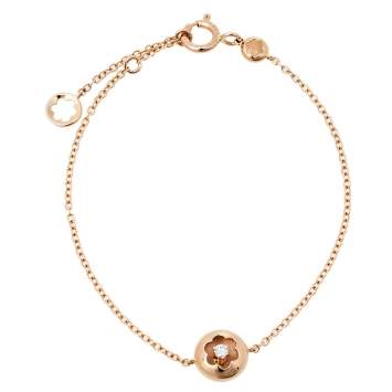 Pre Owned Montblanc Signet Diamond 18K Rose Gold Bracelet