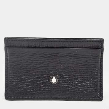 Pre Owned Montblanc Black Leather Meisterstuck Card Holder