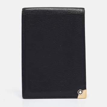Pre Owned Montblanc Black Leather Meisterstuck Bifold Wallet