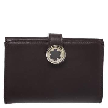 Pre Owned Montblanc Dark Brown Leather Lady Star Card Case