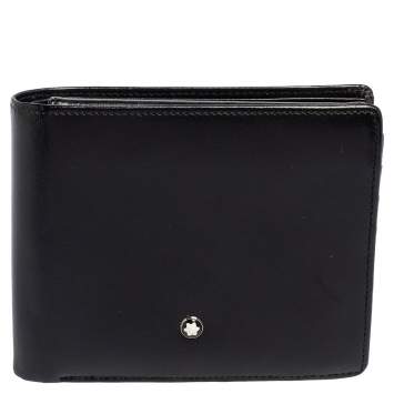 Pre Owned Montblanc Black Leather Meisterstück Bifold Wallet