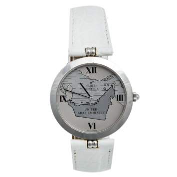 Pre Owned Montega Silver Stainless Steel Alligator UAE Edition EC121.101 Women's Wristwatch 29 mm
