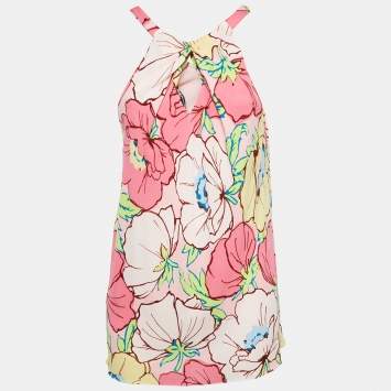 Pre Owned Moschino Cheap And Chic Multicolor Tie-Up Mini Dress M