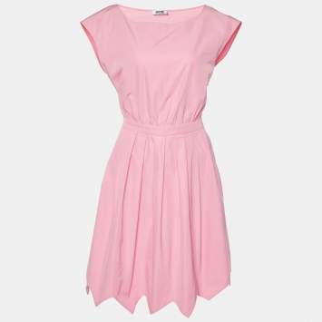 Pre Owned Moschino Cheap and Chic Pink Cotton Blend Sleeveless Dress M