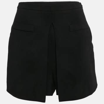 Pre Owned Moschino Couture Black Crepe Skort S 