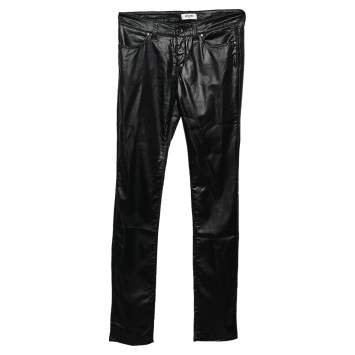Pre Owned Moschino Jeans Black Synthetic Pants S