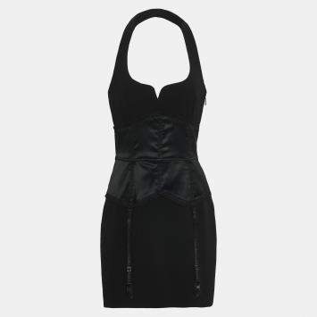 Pre Owned Moschino Polyester Mini Dress 40