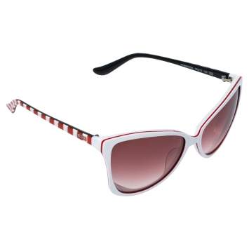 Pre Owned Moschino Red & White / Burgundy Gradient MO69902SA Cat Eye Sunglasses