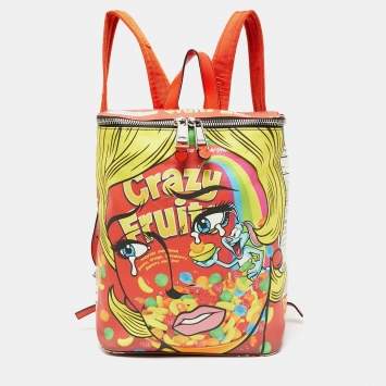 Pre Owned Moschino Multicolor PVC Crazy Fruit Print Backpack