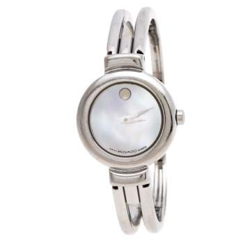 Pre Owned Movado Mother of Pearl Stainless Steel Harmony 84.A1.809.A Women's Wristwatch 23 mm