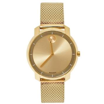 Pre Owned Movado Gold Plated Stainless Steel Bold Evolution MB.01.3.34.6123 Women's Wristwatch 35 mm