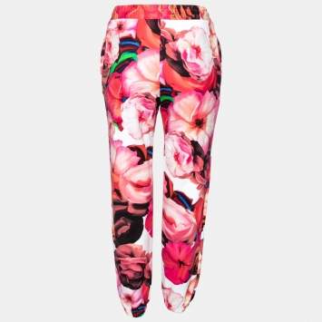 Pre Owned MSGM Multicolor Printed Cotton Track Pants S