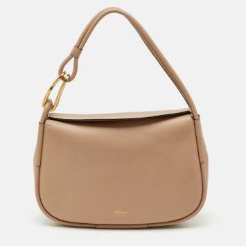 Pre Owned حقيبة كتف مالبرى لينك جلد بيج