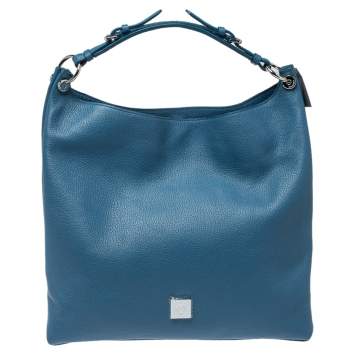 Pre Owned Mulberry Street Blue Leather Freya Hobo 