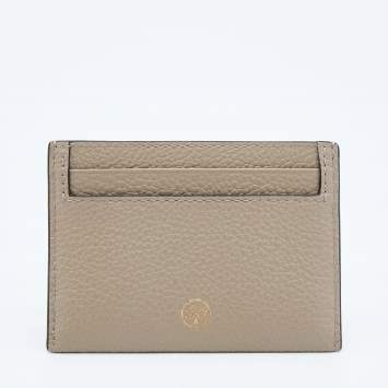 Pre Owned Mulberry Grey Grained Leather Card Holder