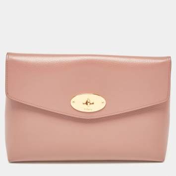Pre Owned Mulberry Old Rose Leather Darley Cosmetic Pouch
